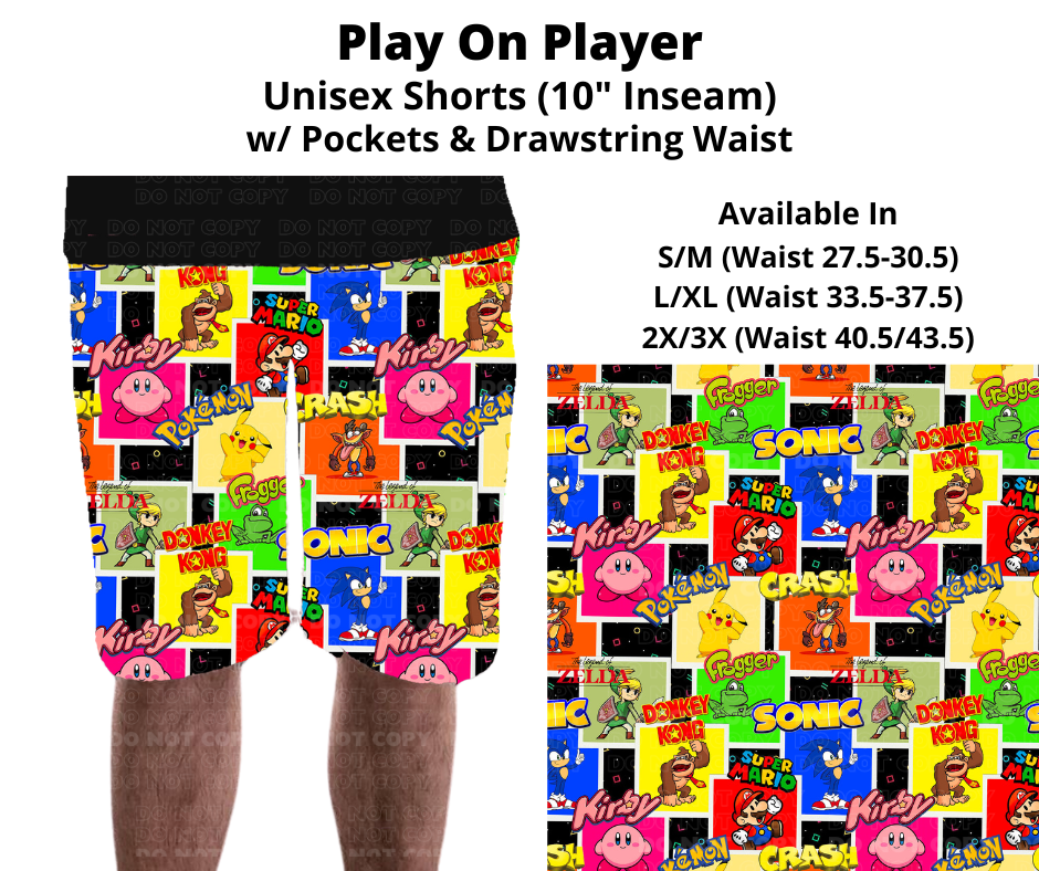 Preorder! Closes 11/27. ETA Feb. Play On Player Unisex Shorts