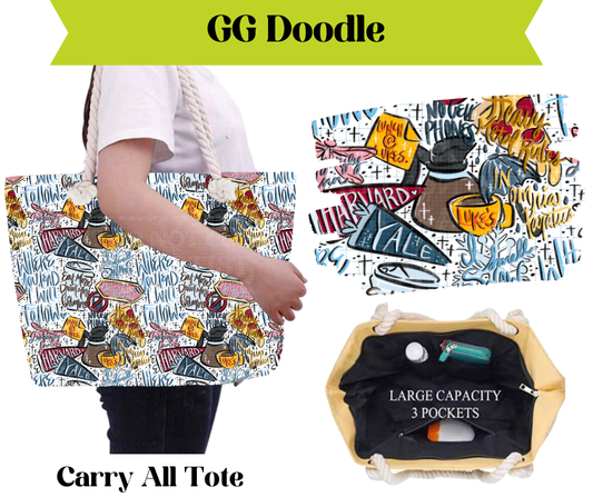 Preorder! Closes 3/16. ETA May. GG Doodle Carry All Tote