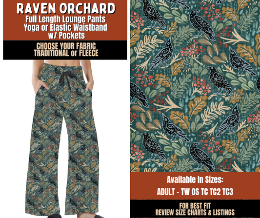 Preorder! Closes 7/20. ETA Oct. Raven Orchard Lounge Pants Choose Fleece or Traditional