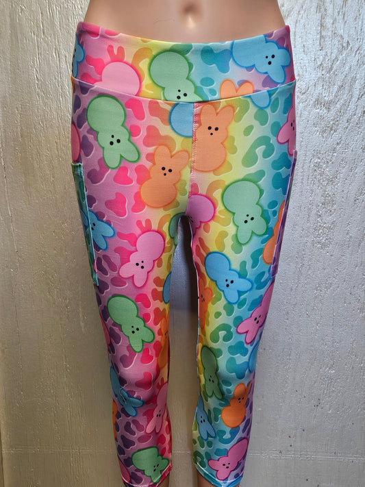 Neon Leopard Peeps capri
