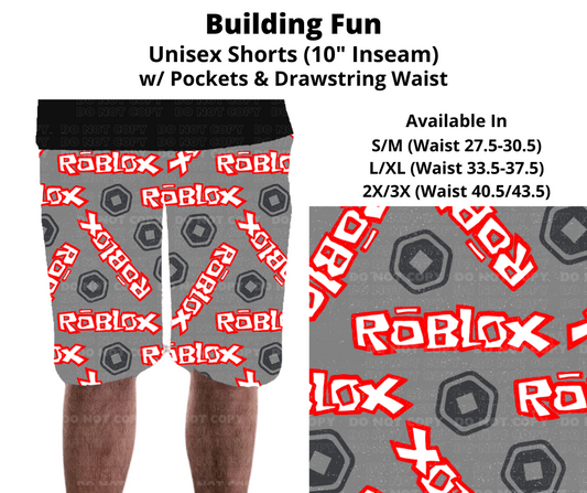 Preorder! Closes 11/27. ETA Feb. Building Fun Unisex Shorts