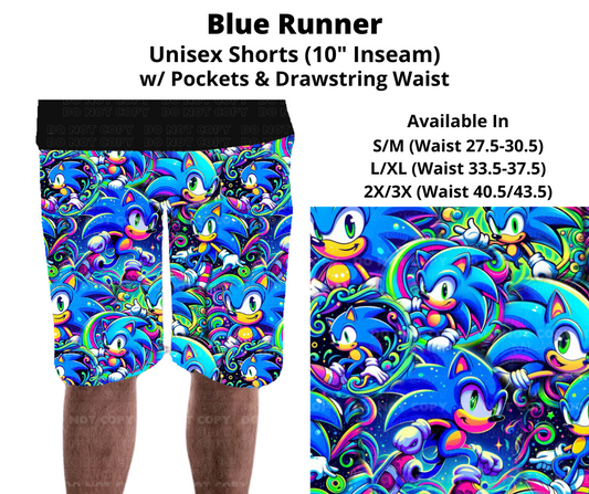 Preorder! Closes 11/27. ETA Feb. Blue Runner Unisex Shorts