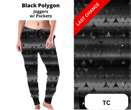 Black Polygon Joggers