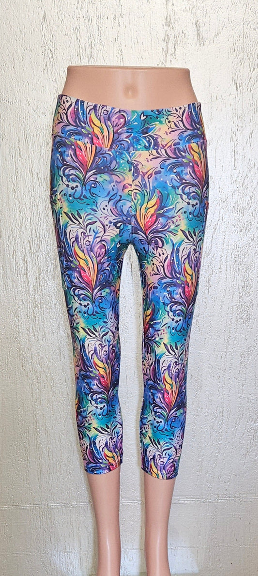 Mardi Gras Party capris with pockets