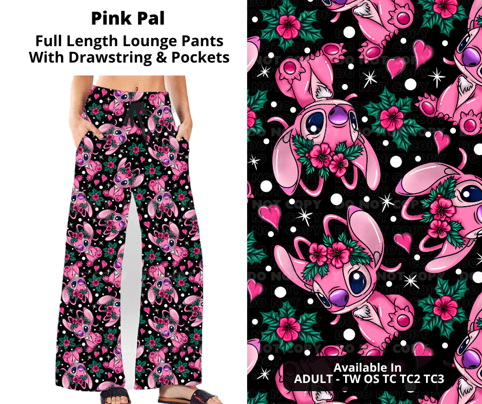 Preorder! Closes 11/28. ETA Feb. Pink Pal Full Length Lounge Pants