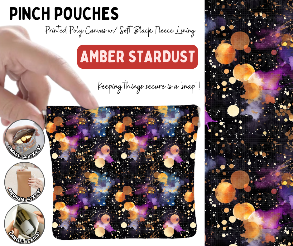Preorder! Closes 10/5. ETA Jan. Amber Stardust Pinch Pouches in 3 Sizes