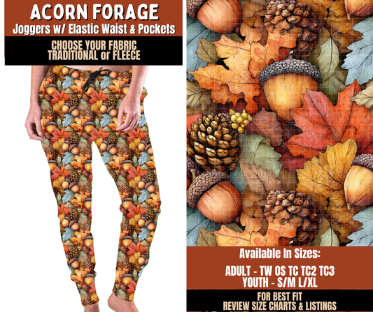 Preorder! Closes 7/20. ETA Oct. Acorn Forage Joggers Choose Fleece or Traditional