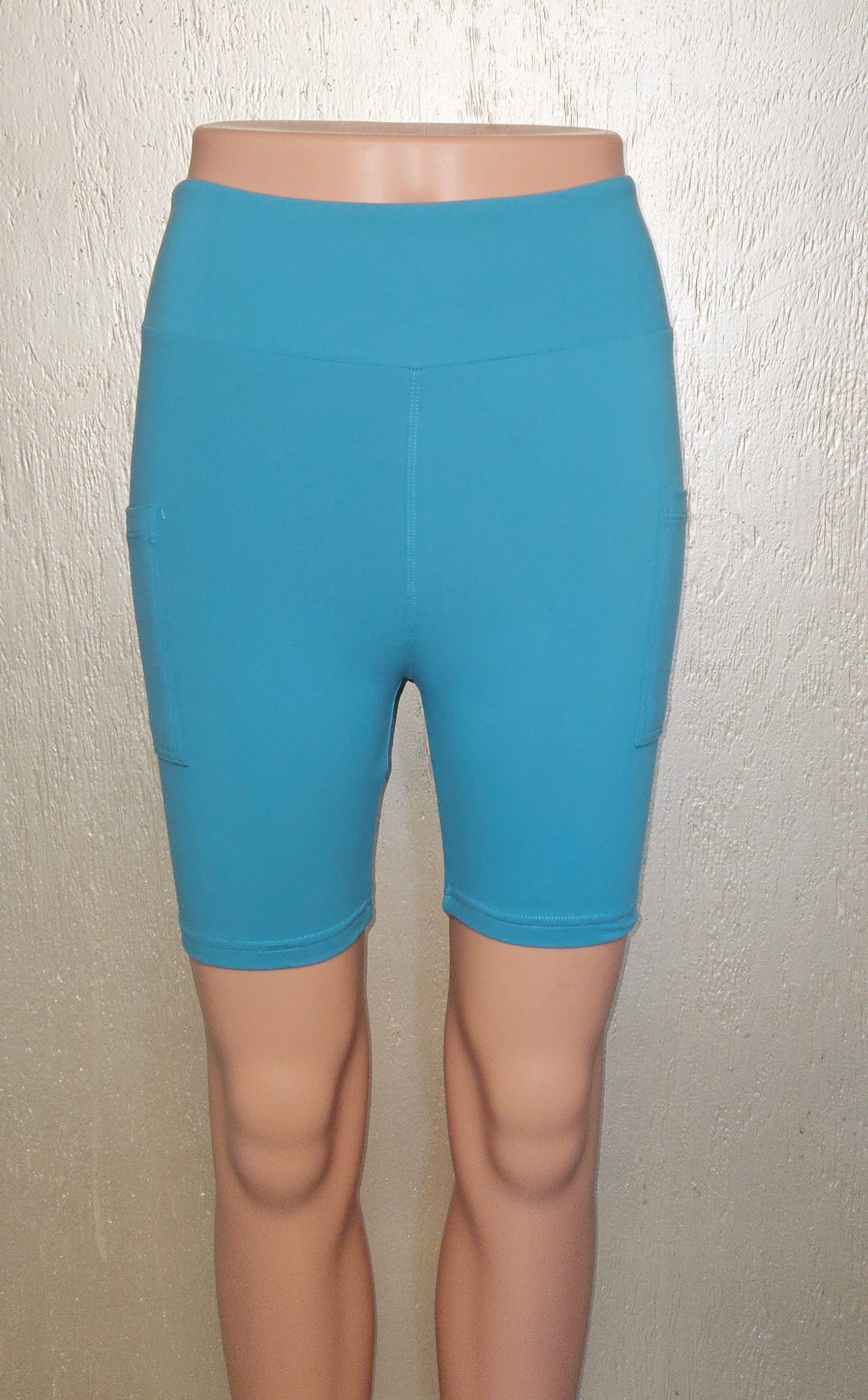 Aqua Blue capris and shorts
