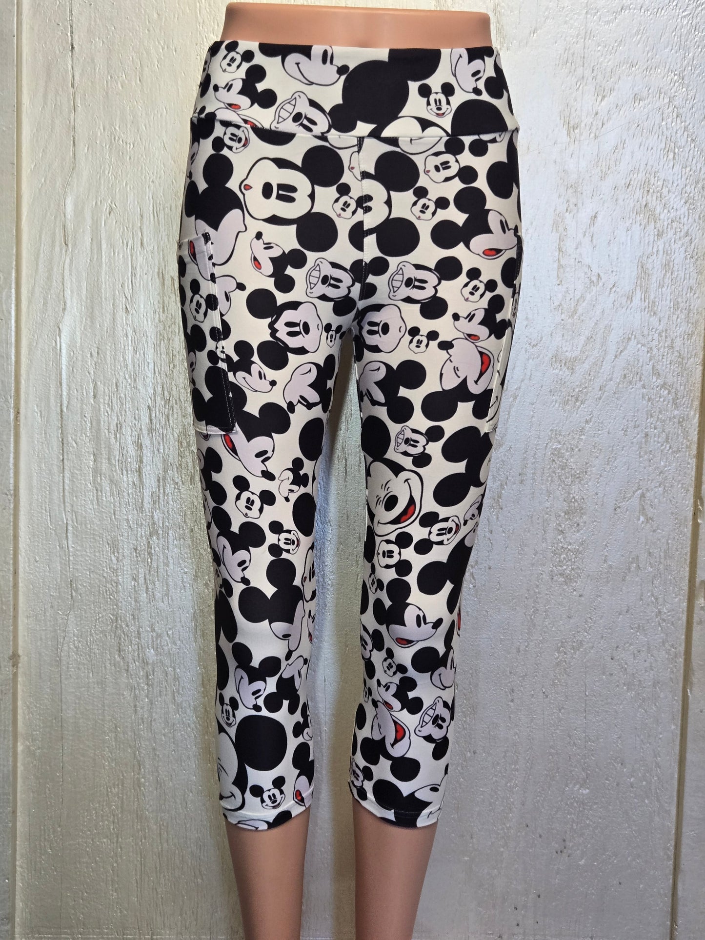 Mouse Meme leggings, capris and biker shorts with pockets