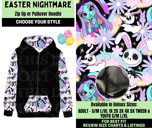 Preorder! Closes 1/19. ETA April. Easter Nightmare Zip-Up or Pullover Hoodie