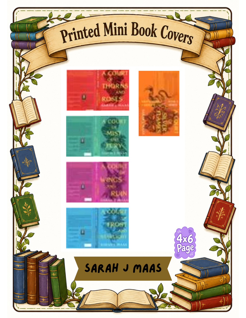 Mini book sticker sheets and mini books