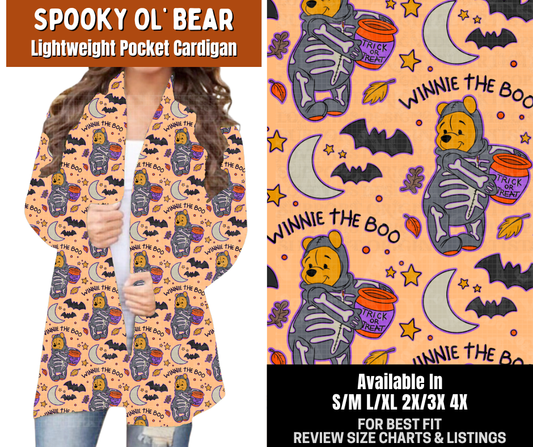 Preorder! Closes 7/13. ETA Oct. Spooky Ol' Bear Cardigan