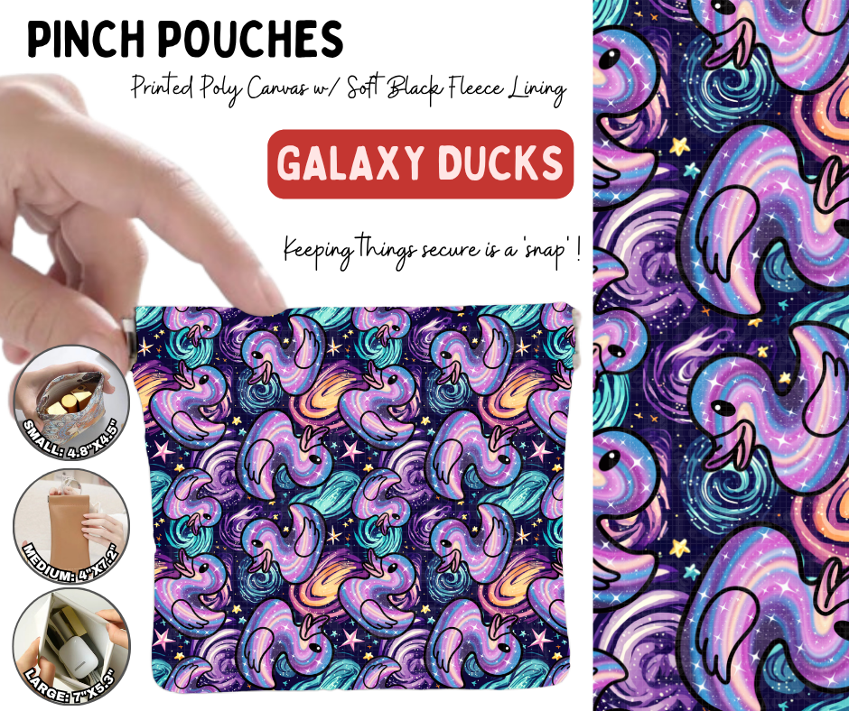 Preorder! Closes 10/5. ETA Jan. Galaxy Ducks Pinch Pouches in 3 Sizes