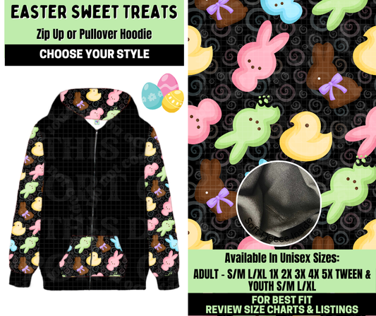 Preorder! Closes 1/19. ETA April. Easter Sweet Treat Zip-Up or Pullover Hoodie
