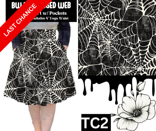 BW Distressed Web Swing Skirt