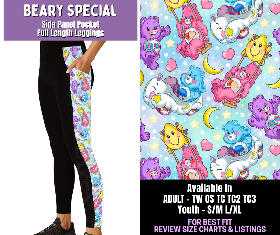 Preorder! Closes 12/18. ETA March. Beary Special Side Panel Pocket Full Length Leggings