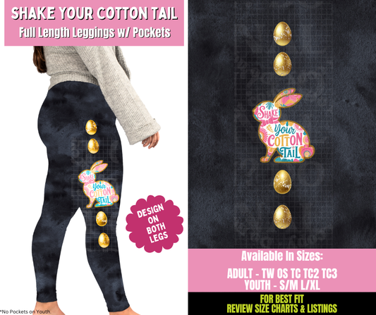 Preorder! Closes 1/21. ETA April. Shake Your Cotton Tail Full Length Leggings w/ Side Leg Designs