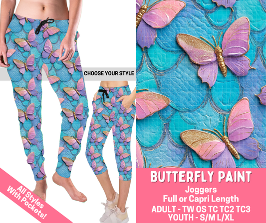 Preorder! Closes 2/16. ETA May. Butterfly Paint Combo Jogger Lengths