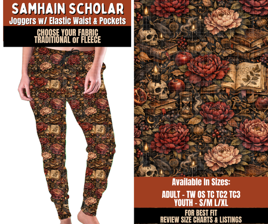 Preorder! Closes 7/20. ETA Oct. Samhain Scholar Joggers Choose Fleece or Traditional
