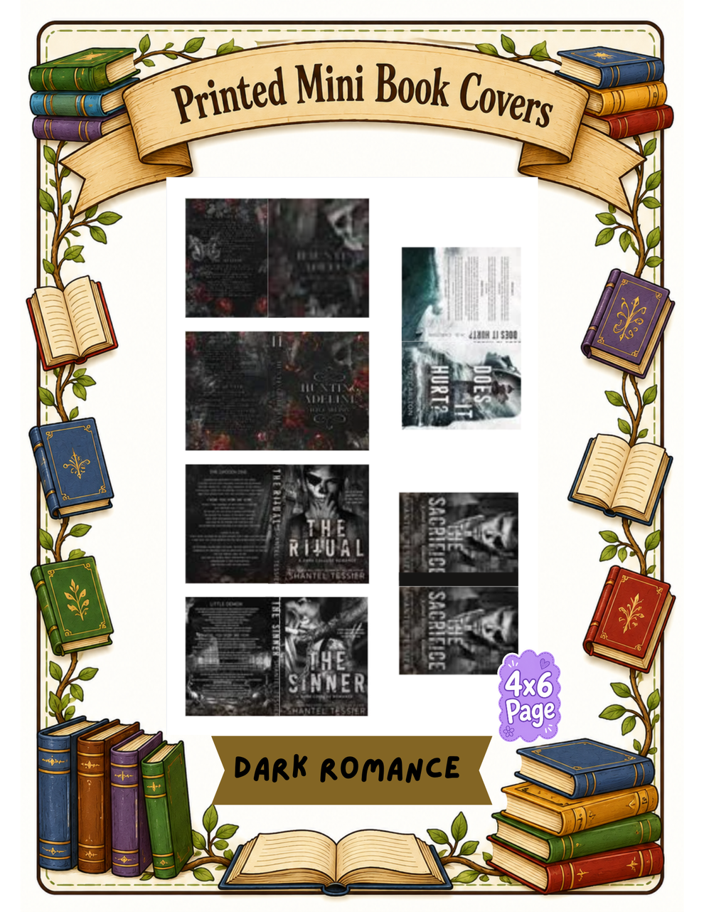 Mini book sticker sheets and mini books