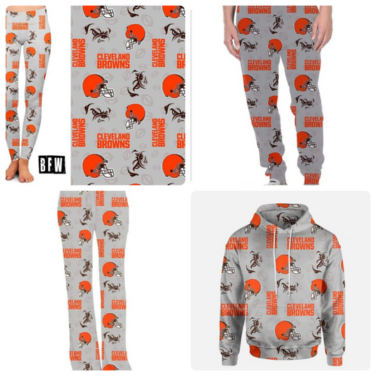 Cleveland legging, lounge pants, joggers and zip up hoodies