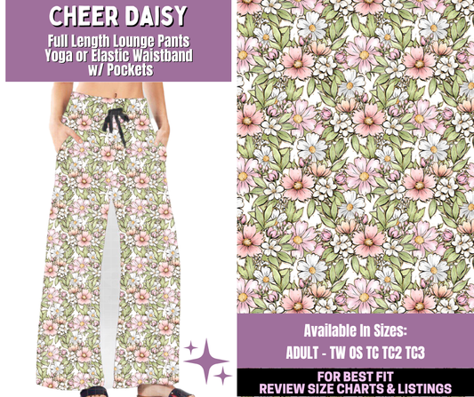 Preorder! Closes 1/14. ETA April. Cheer Daisy Full Length Lounge Pants