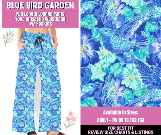Preorder! Closes 1/12. ETA March. Blue Bird Garden Full Length Lounge Pants