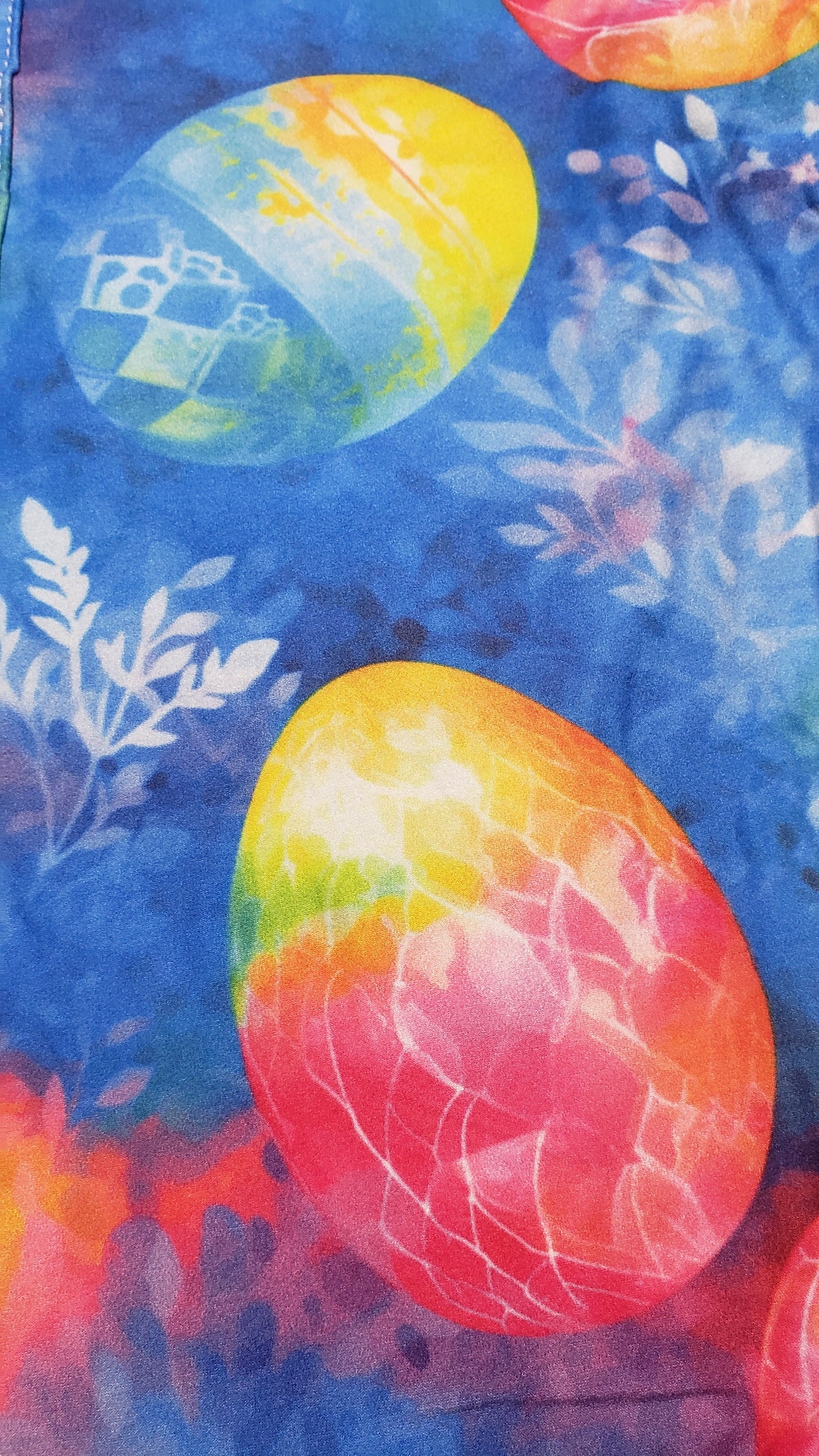 Bright tie dye easter eggs capris and skorts with pockets