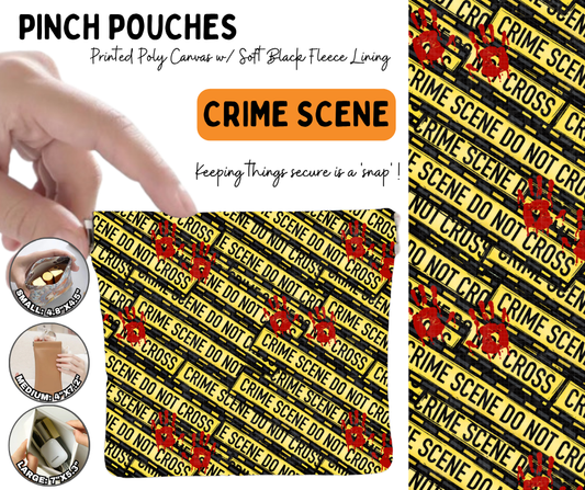 Preorder! Closes 6/17. ETA Sept. Crime Scene Pinch Pouches in 3 Sizes