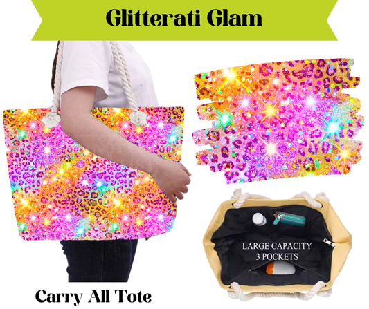 Preorder! Closes 3/16. ETA May. Glitterati Glam Carry All Tote