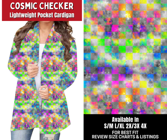 Preorder! Closes 10/26. ETA Jan. Cosmic Checker Pocket Cardigan