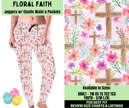 Preorder! Closes 1/19. ETA April. Floral Faith Joggers