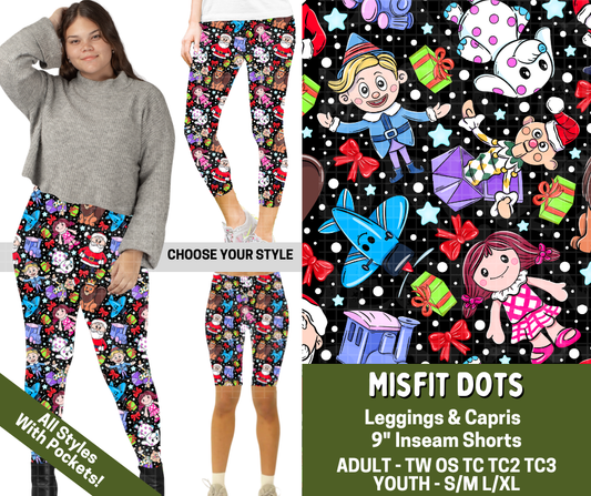Preorder! Closes 7/15. ETA Nov. Misfit Dots Combo Legging Lengths