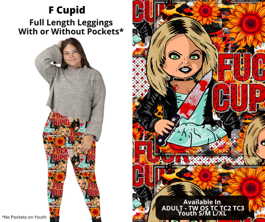 Preorder! Closes 11/27. ETA Feb. F Cupid Full Length Leggings w/wo Pockets