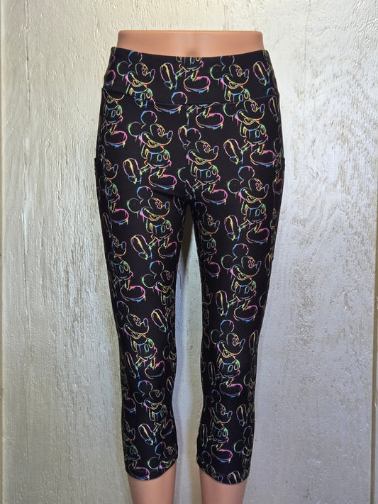 Mouse Drip skorts, capris and biker shorts with pockets