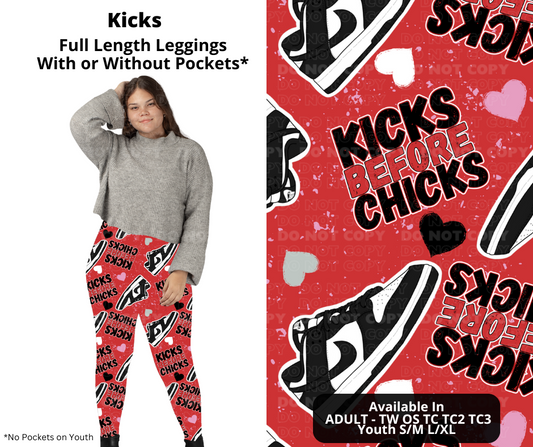 Preorder! Closes 11/27. ETA Feb. Kicks Full Length Leggings w/wo Pockets