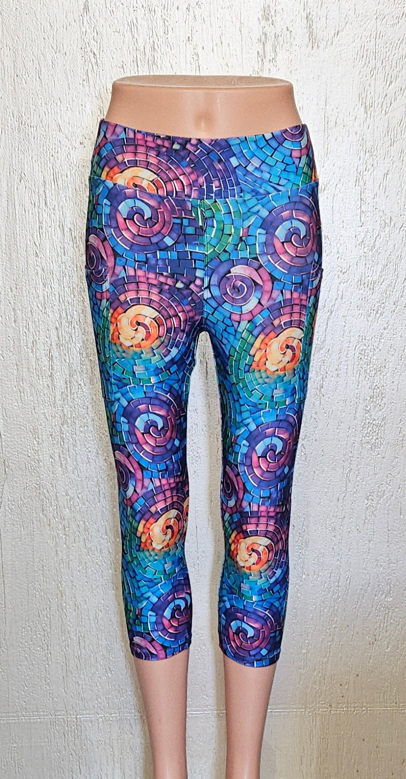 Gemstone swirl skorts with pockets