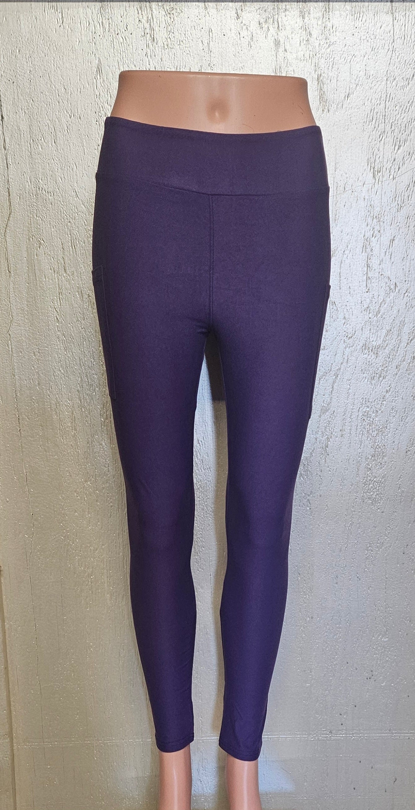 "Brylah Purple" Solid Capris & Bike Shorts