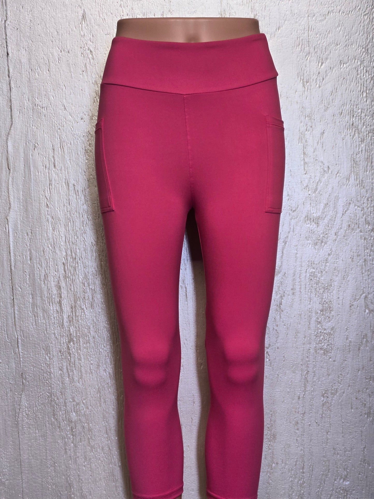 Pink Leggings, capris and shorts with pockets