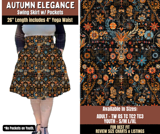Preorder! Closes 7/27. ETA Oct. Autumn Elegance Swing Skirt