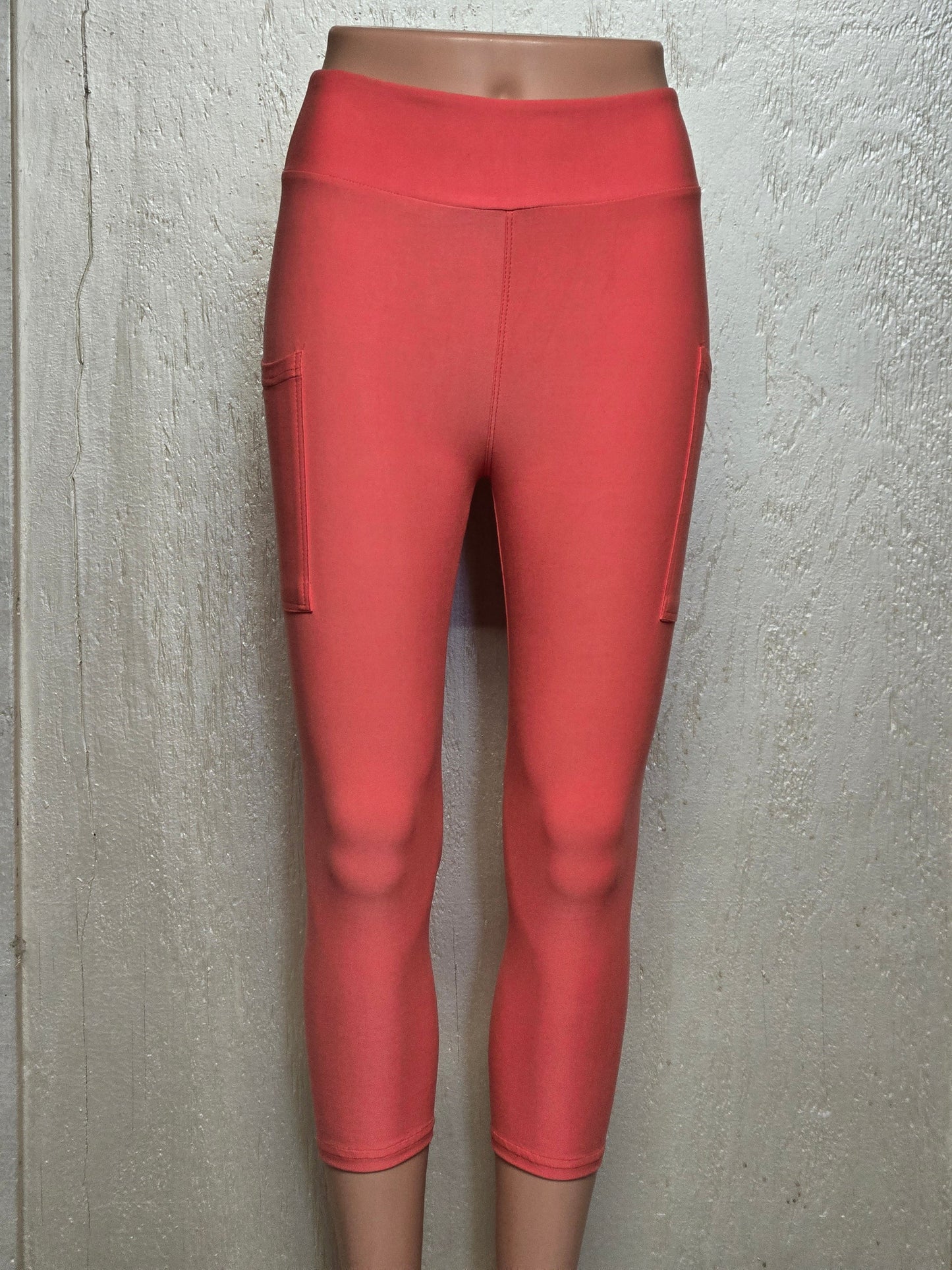 Coral capris and shorts with pockets