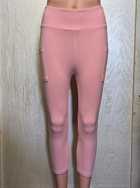 Light pink leggings, Capris, Biker Shorts