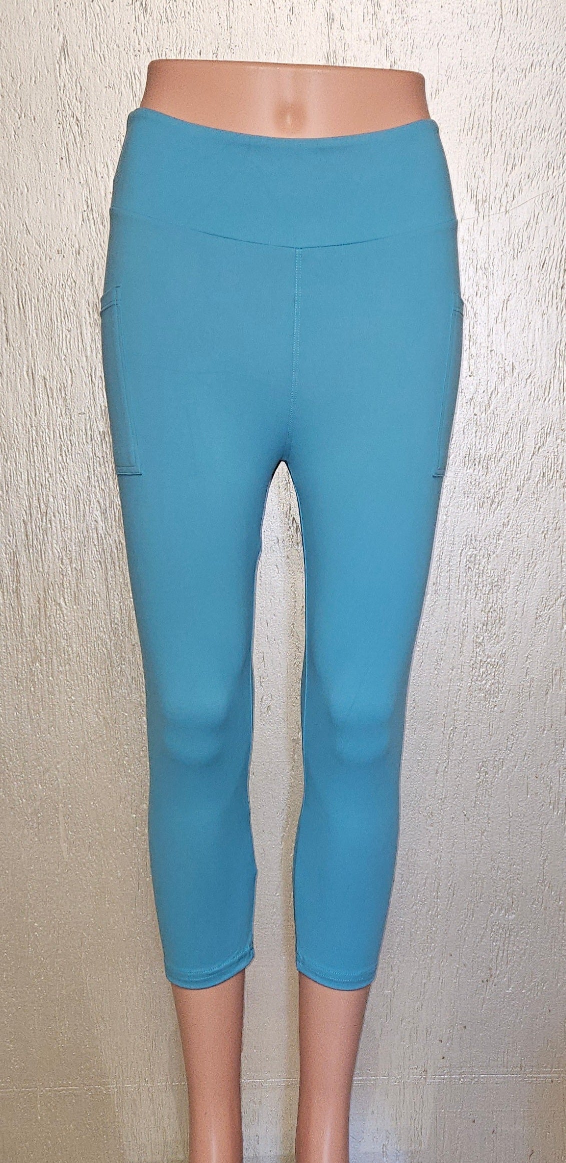 Aqua Blue capris and shorts