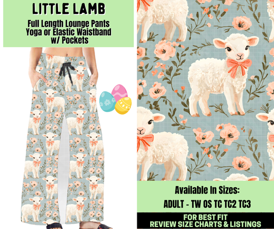 Preorder! Closes 1/19. ETA April. Little Lamb Full Length Lounge Pants