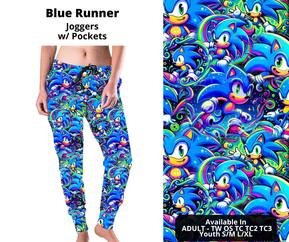 Preorder! Closes 11/27. ETA Feb. Blue Runner Joggers