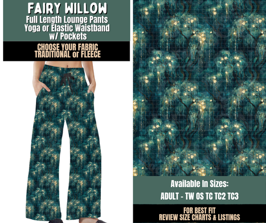 Preorder! Closes 9/17. ETA Dec. Fairy Willow Lounge Pants Choose Fleece or Traditional