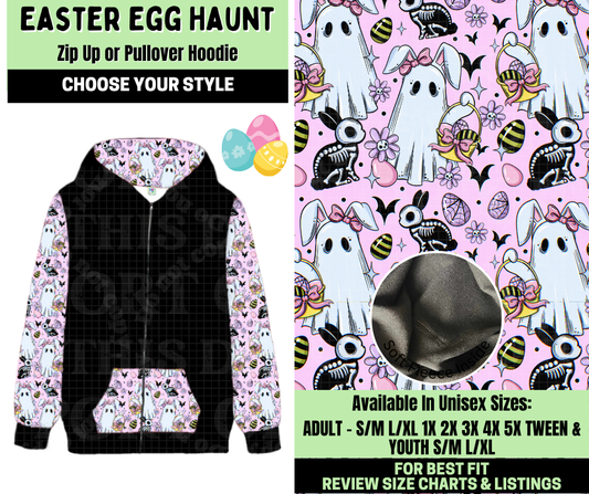 Preorder! Closes 1/19. ETA April. Easter Egg Haunt Zip-Up or Pullover Hoodie