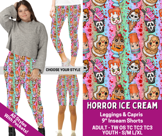 Preorder! Closes 4/13. ETA July. Horror Ice Cream Combo Legging Lengths