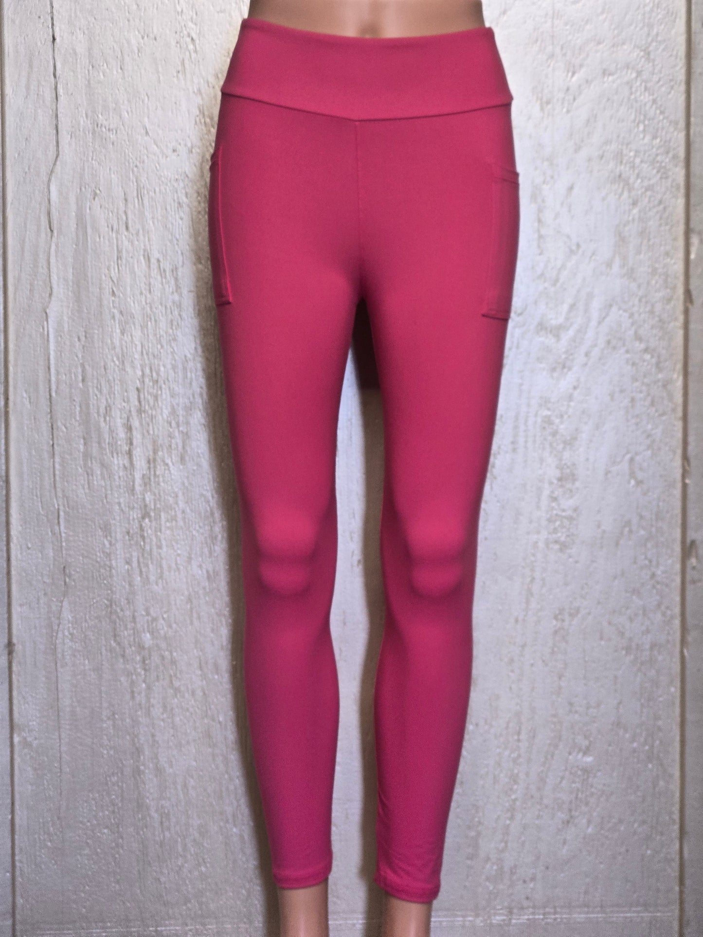 Pink Leggings, capris and shorts with pockets