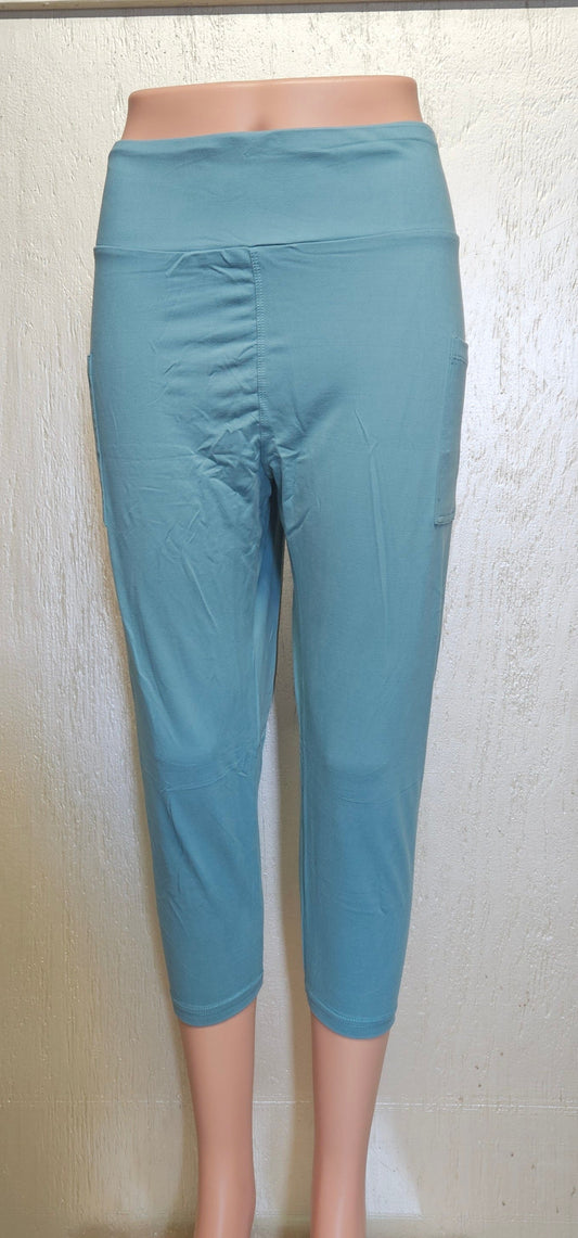 Sea Blue Capris and Shorts with pockets